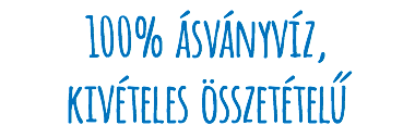 100% ásványvíz, kivételes összetételű 